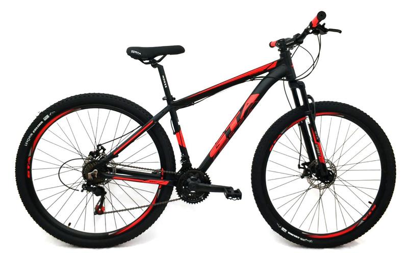 Bicicleta aro 29 GTA NX11 Quadro 19 Alumínio Preto/ Vermelho 21V